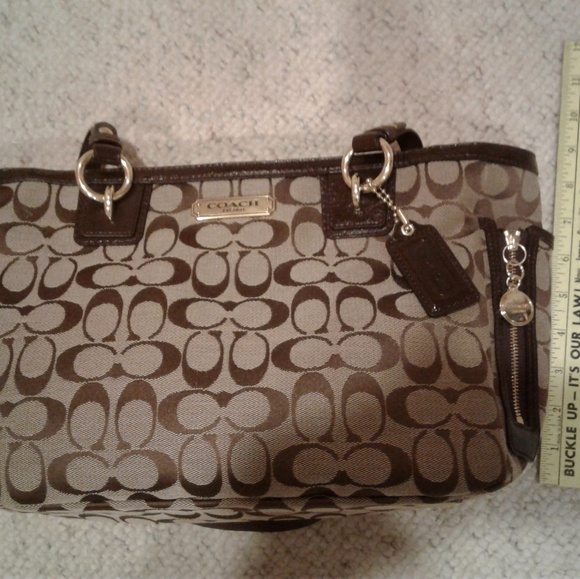 Coach Signature Jacquard Handbag - Picture 3 of 5